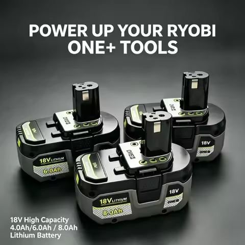18V ONE+ 8.0Ah High Performance Li-ion Battery Compatible With RYOBI P108 P107 Rechargeable Power To