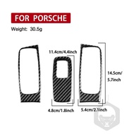 Carbon Fiber Window Control Lifting Panel Cover Trim Modified Sticker For Porsche 992 911 Car Interi