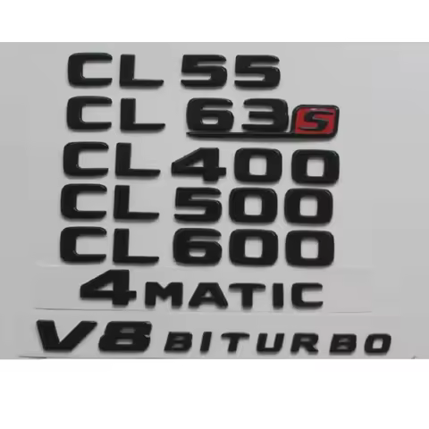 Gloss Black Letters Symbols CL55 CL63 CL65 CL400 CL500 CL550 CL600 KOMPRESSOR Embelems
