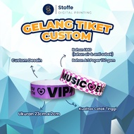 Custom Bracelet Tickets I Ticket Bracelets I Concert Bracelet Tickets I Wahana Bracelet Tickets I Ev