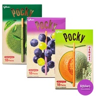 Pocky Giamt ป๊อกกี้ ไจแอนท์ แท่งใหญ่จัมโบ้ จาก ญี่ปุ่น รสชาเขียว เมลอน องุ่นเคียวโฮ แพค 18แท่ง