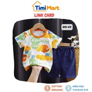 short sleeve Clothes Set for Boys and Girls Link Card K077 Soft, Breathable Cotton - T-shirt Set for
