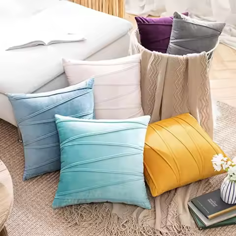 Velvet Throw Pillow Covers Cushion Cases 30x50cm 45x45cm 50x50cm Lumbar Pillowcase Soft Decorative C