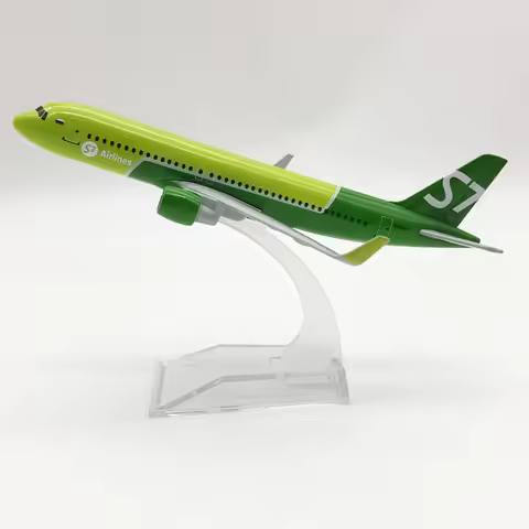 Alloy Model 16cm Airbus A320 Siberia Russia S7 1:400 Scale Metal Aircraft Replica Diecast Model Avia