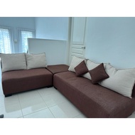 Sofa brown beige color