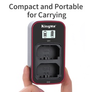 KingMa NP-FZ100 Battery USB LCD Dual Charger For Sony ILCE-9 A7C A7R5 A7R4 A7M4 A7RM4 A7M3 A9 A73 7R