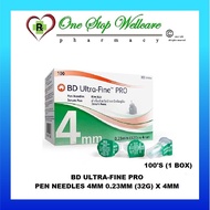 BD ULTRA-FINE PRO PEN NEEDLES 32G 4MM / MICRO-FINE PEN NEEDLES 31G 5MM / MICRO-FINE 31G 8MM 100S (1 