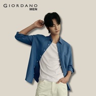 [Online Exclusive - Korea Collection] Giordano Men Linen Cotton Long Sleeve Shirt