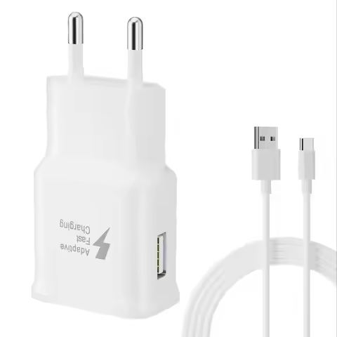 Charger 15W USB Fast Charger with 1M for Samsung for Galaxy S21/S20/S8/A14 A23 A40 A52 A53 A54 Andro