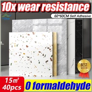 [40pcs]Marble Tiles sticker 15㎡/60*60cm Self Adhesive Waterproof bathroom floor pvc flooring sticker