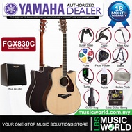 Yamaha FGX830C 41'' Dreadnought Solid Spruce Acoustic Electric Guitar With Pickup Natural (FGX830)