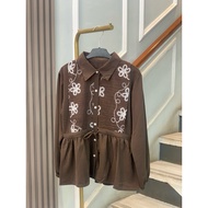 Adult floral lace blouse blouse women flowy blouse