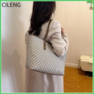 CILENG พียู PU กระเป๋าแบบสะพายไหล่ จุได้มาก ลำลองแบบสบายๆ กระเป๋าเดินทางสำหรับเดินทาง ของใหม่ กระเป๋าถือแบบถือ