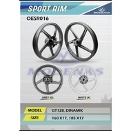 MODENAS DINAMIK GT128 SPORT RIM SET RAPIDO FRONT 160X17 REAR 185X17 white