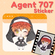 Mystic Messenger Agent 707 Nun Version Glitter Sticker