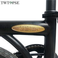 TWTOPSE Bicycle LOGO Badge For Brompton 3SIXTY PIKES Folding Bike Cycling Metal Stickers Badge Decal Head Stem Handlebar Post Stickers Accessories