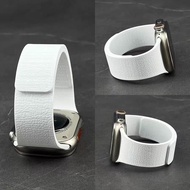 Suitable for Apple Watch Strap Apple Watch1-11 Generation/Ultra3/SE3 Lychee Pattern Soft Magnetic Si