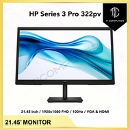 HP Series 3 Pro 322pv 21.45 Inch FHD 100Hz VA LCD Panel with Anti-glare HDMI VGA Monitor
