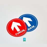 STAIR ARROW DIRECTION STICKER -TURUN - (ROUND)