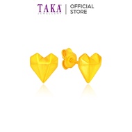 Taka Jewellery 916 22K Gold Earrings Heart shape