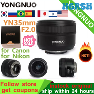 HGRSH Yongnuo N 35mm F2.0 F2n Lens, YN 50mm F1.8 F1.8N Lens for Nikon F Mount D7100 D3200 D3300 D310