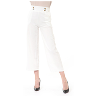 Hamlin Stella Casual Long Pants Wanita Celana Kulot Highwaist Double Botton Material Linen ORIGINAL