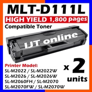 2x Compatible Toner 111 111L MLT-D111L MLTD111L MLTD111 MLT-D111S Samsung Pro Xpress SL M2020 M2070F