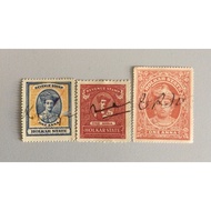 1940’s India Holkar State Used Revenue Stamps