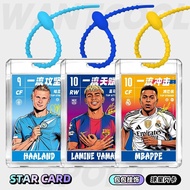 Messi, Ronaldo, Haaland Laser Star Card Pendant & Holder – Keychain, Transit, Student Card SVV22