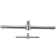 Ratchet Drive 1/4 1/2" Drive Socket Wrench Extension Slide Bar T-handle Socket Extension Connection