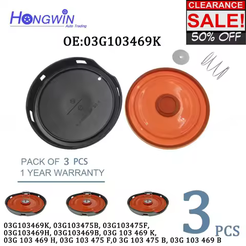 3PCS 03G103469H, 03G103469K, 03G103475B PCV Valve Cover With Membrane For VW Syncro Transporter Audi