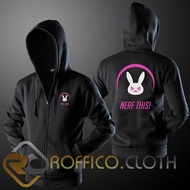 Jacket Hoodie Zipper Dva Overwatch Nerf This - Roffico Cloth