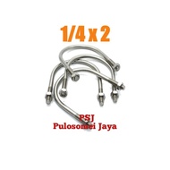 SUS 304 U-Bolt Stainless Steel U-Bolt 1/ 4 x 2