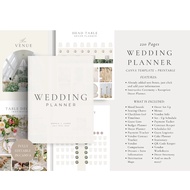 400 Page Canva Wedding Planner Template Bundle, Wedding Planner,Wedding Itinerary,Wedding Planning B