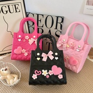 High-end Handbag EVA Beach Bag Women Hand-held Small Square Bag Fashion Versatile Handbag DIY Hole B