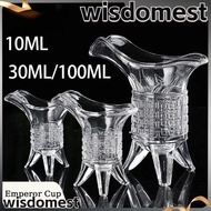 WISDOMEST Chinese Emperor Cup, Tripod Base Retro Crystal Glass Cup,  Chinese Wine Ancient Whiskey Sh