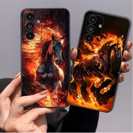 Samsung A15 / A25 5G / A35 5G / A55 Case With Beautiful Dragon & Tiger Print.