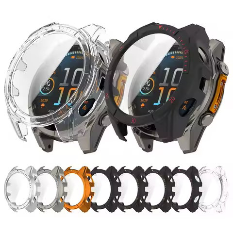 Case Cover and Tempered Glass Screen Protector For Garmin Tactix 8 Frame High Quality PC Slim Protec