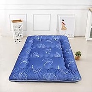 HMLOPX Japanese Floor Mattress Thicken Floor Mattress Breathable Tatami Mattress Foldable Portable Sleeping Pad Student Dormitory Mattress 39.37 * 78,7 in (Color : Leaf, Size : Queen)