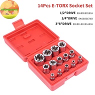 Zhongyanxi 14pcs/set E-TORX Soet Set - Premium Female Torx Soet Set, Ultimate Torque Star Soets, Ext