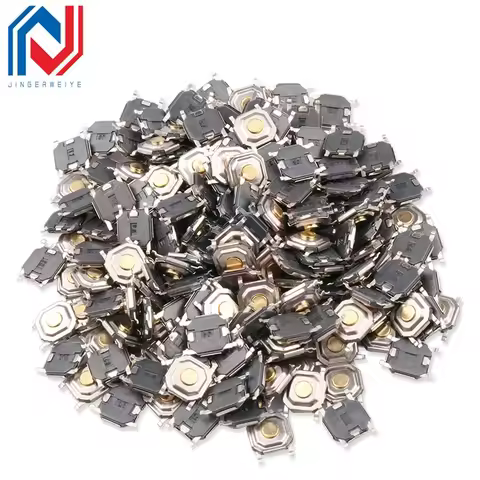 Touch Switch 4 Feet Square 4x4x1.5mm 1.6/1.7mm Waterproof Copper Head Circuit Board Button Small Mic