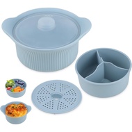 Silicone Microwave Steamer - Microwave Pot Steamer Basket Bowl for Baby Food, Vegetables & Dumplings