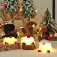 PINOU Elf Gnome Light, Antlers Dwarf Rudolph Gnome Glowing Doll, Creativity illuminated Elk Deer Sno