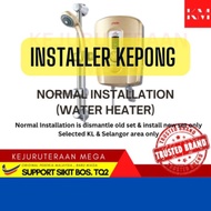 Installation water heater di Kepong. Kontraktor pemasangan water heater di Kepong. Pemanas Air