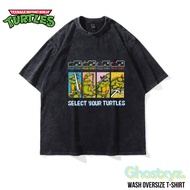 Ghostxyz T-Shirt TMNT Wash Oversize Vintage Tee Shirt