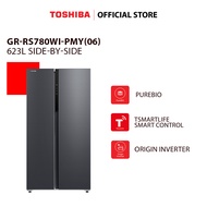 Toshiba GR-RS780WI-PMY(06) 623L Side-By-Side Door Inverter Refrigerator (Morandi Dark Gray)