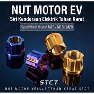Stainless Steel 304 Nut lock Motor ev M16 M18 ggr lion Yadea Zehoo Hub belakang
