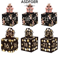 ASDFGER Birthday Money Box, Happy Birthday Birthday  Cash Pull Gift Boxs,  16th 18th 21st Creative P