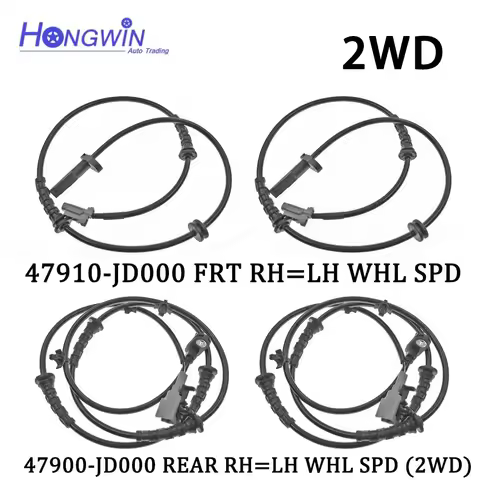 2WD Front Rear L/R ABS Wheel Speed Sensor 47910JD000 47900JD000 For Nissan Dualis Qashqai +2 1.5 1.6