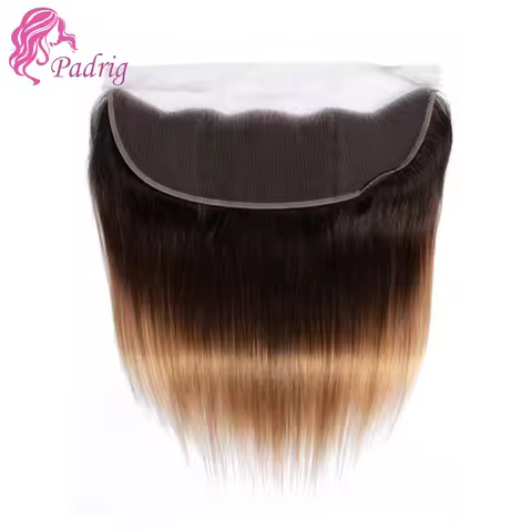 T1B427 Ombre Blonde Straight Body Wave 13x4 Human Hair Lace Frontal Ear To Ear Swiss Lace Full End B